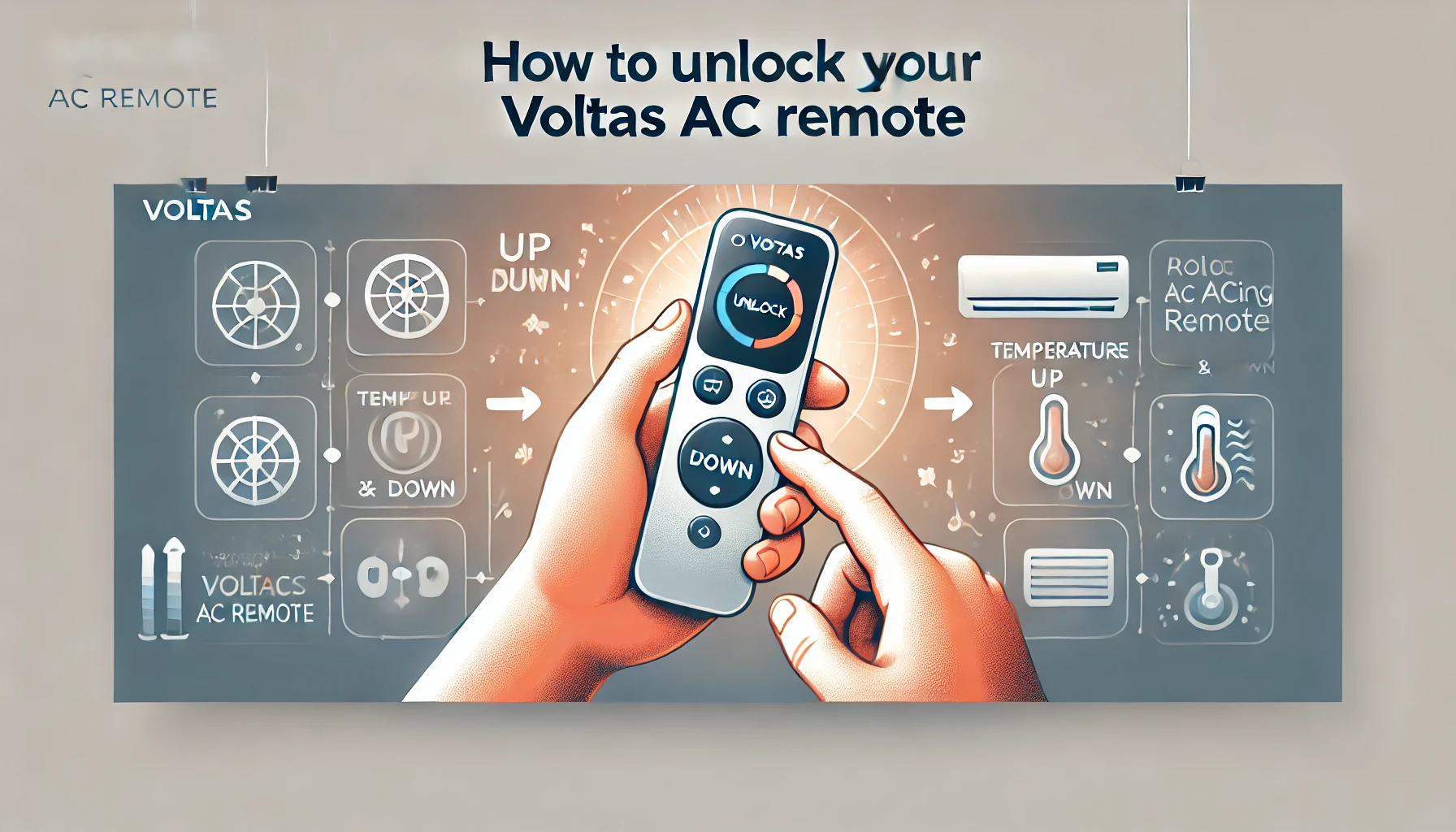 how to unlock voltas ac remote